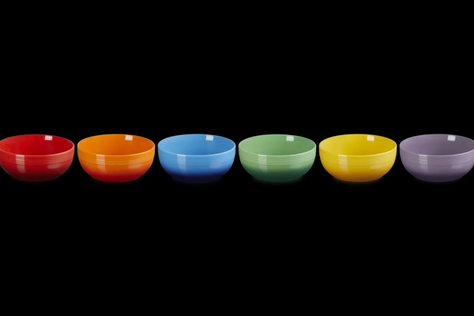 Stoneware Rainbow Set of 6 Cereal Bowls