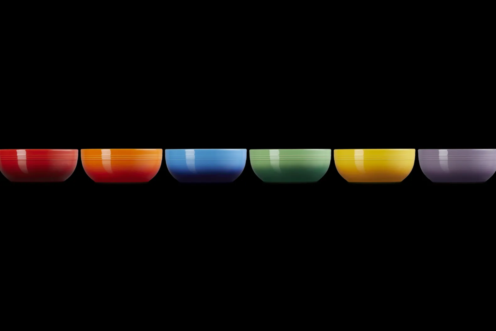 Stoneware Rainbow Set of 6 Cereal Bowls