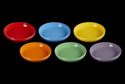 Stoneware Rainbow Set of 6 Pasta Bowls