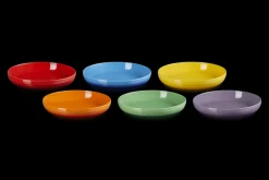 Stoneware Rainbow Set of 6 Pasta Bowls