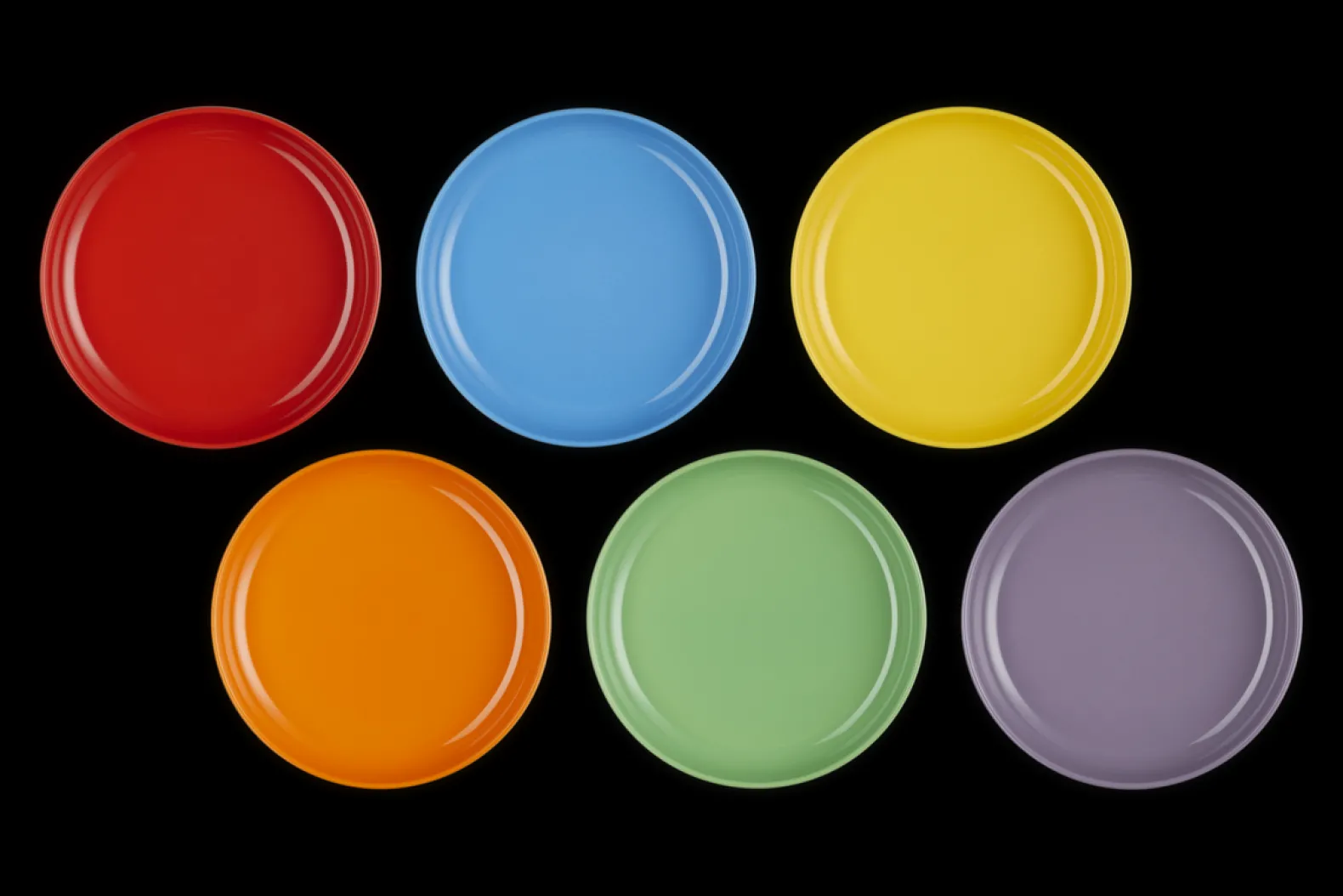 Stoneware Rainbow Set of 6 Pasta Bowls