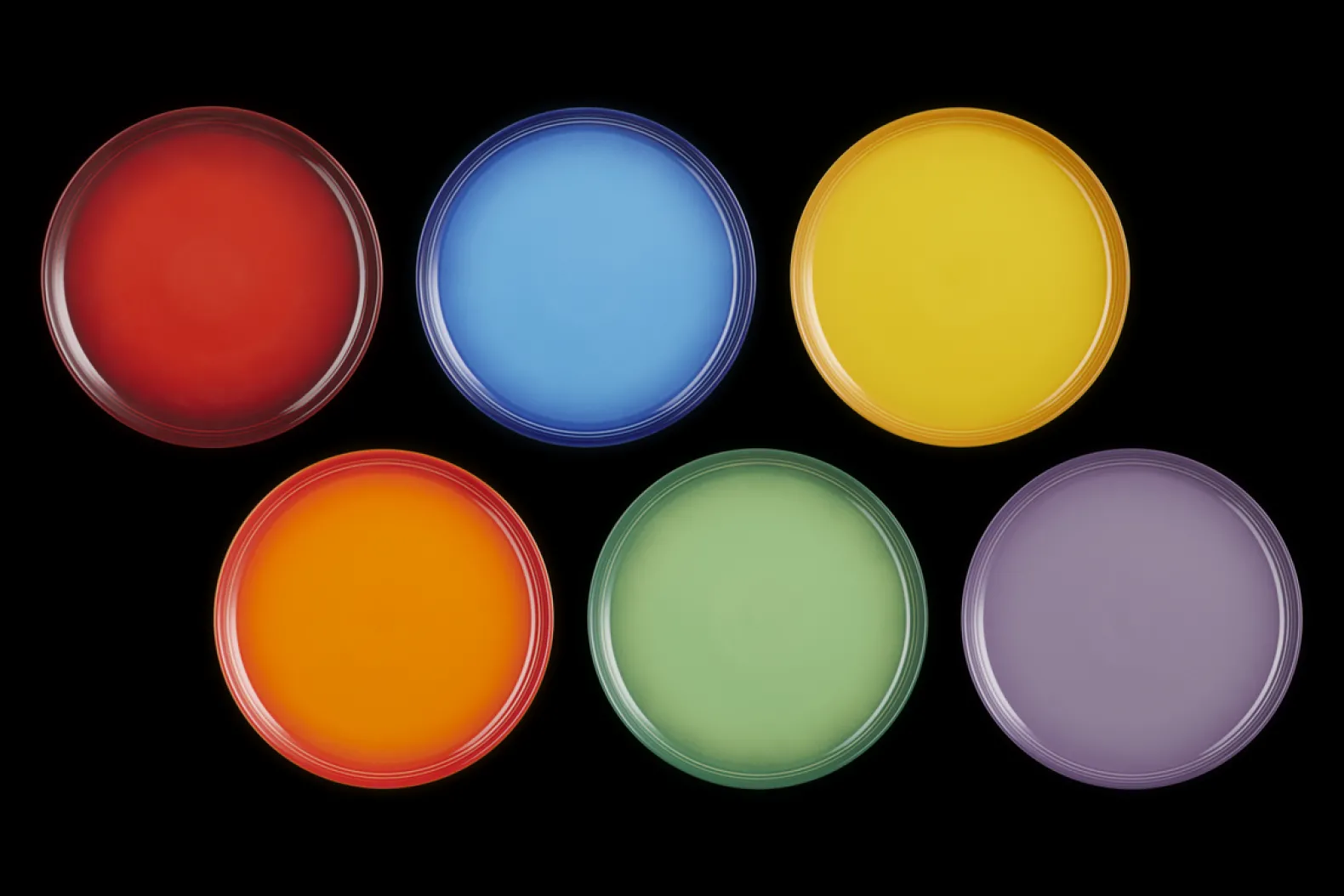 Stoneware Rainbow Set of 6 Side Plates