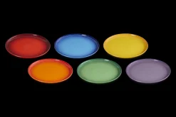 Stoneware Rainbow Set of 6 Side Plates