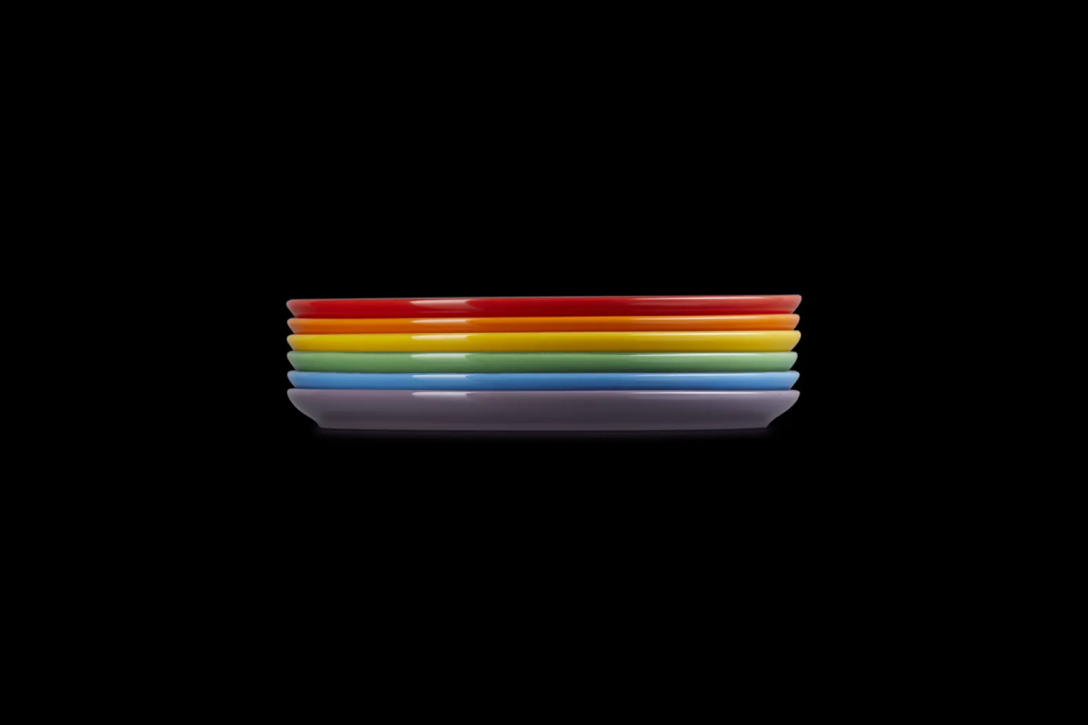 Stoneware Rainbow Set of 6 Side Plates
