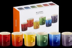 Stoneware Rainbow Set of 6 Mugs