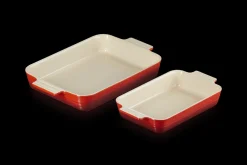 Stoneware Set of 2 Classic Rectangular Dishes (25-32cm)