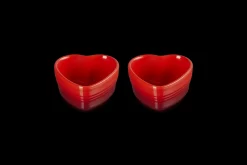 Stoneware Set of 2 Heart Ramekins