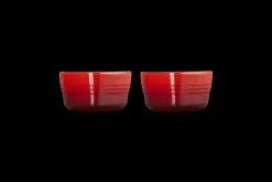 Stoneware Set of 2 Heart Ramekins