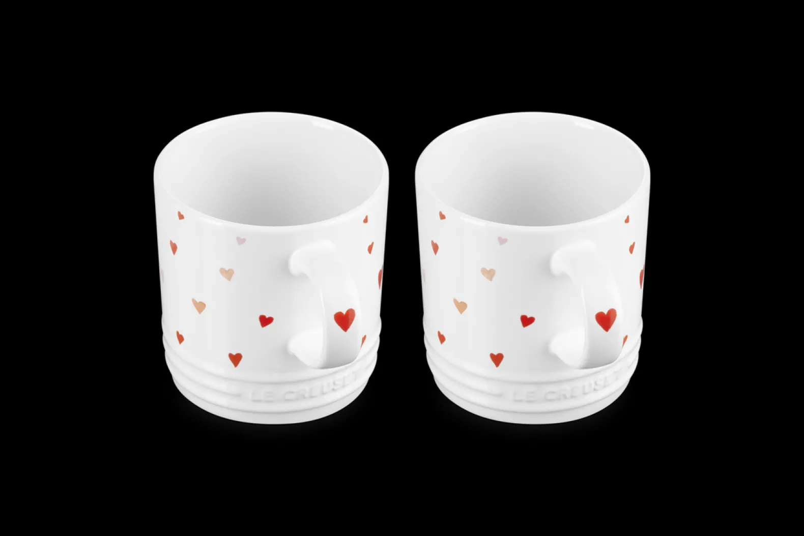 Stoneware Set of 2 Hearts Mugs