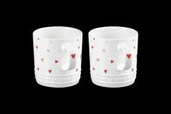 Stoneware Set of 2 Hearts Mugs