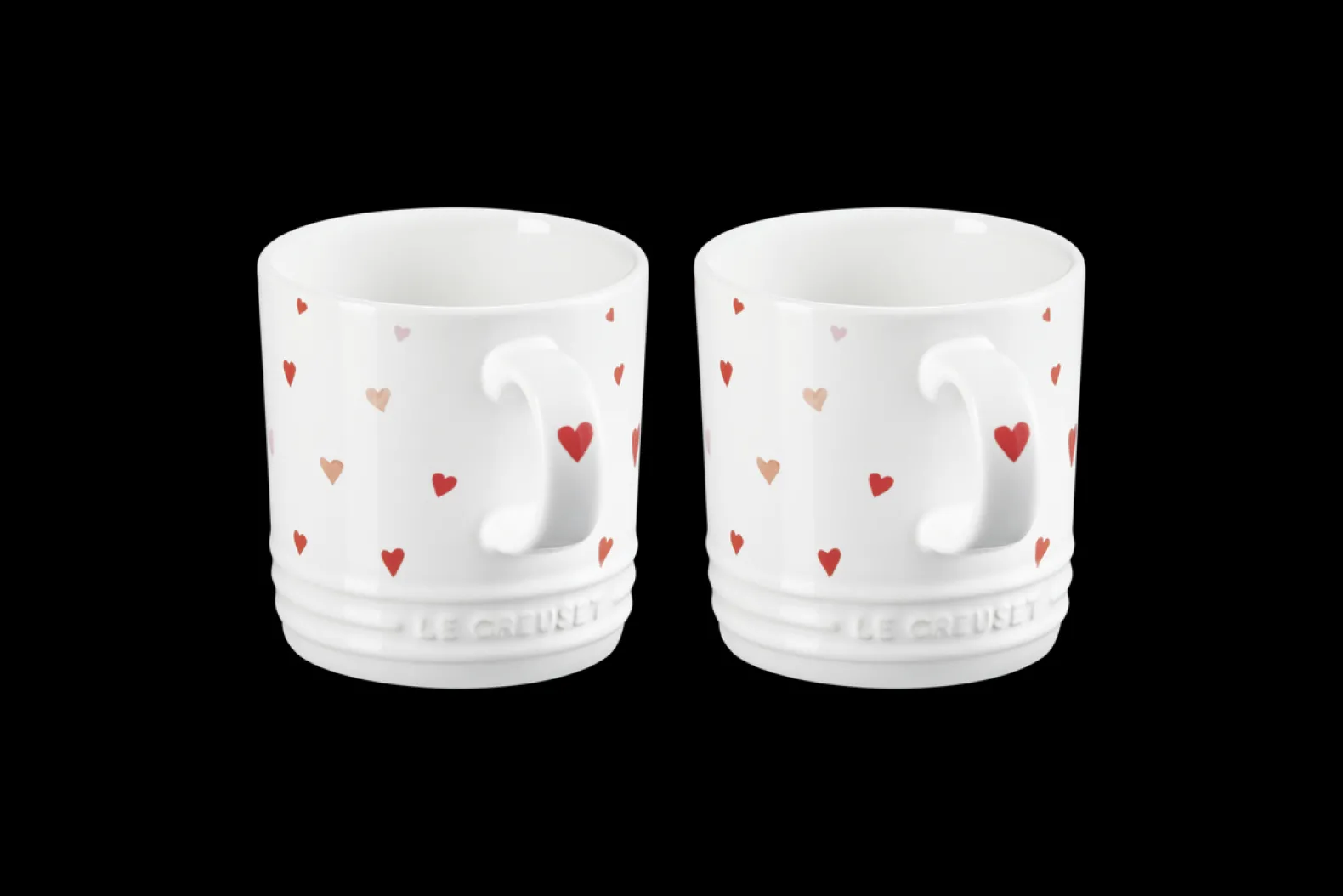 Stoneware Set of 2 Hearts Mugs