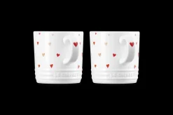 Stoneware Set of 2 Hearts Mugs
