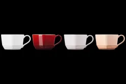 Stoneware Set of 4 Mini Heart Mugs