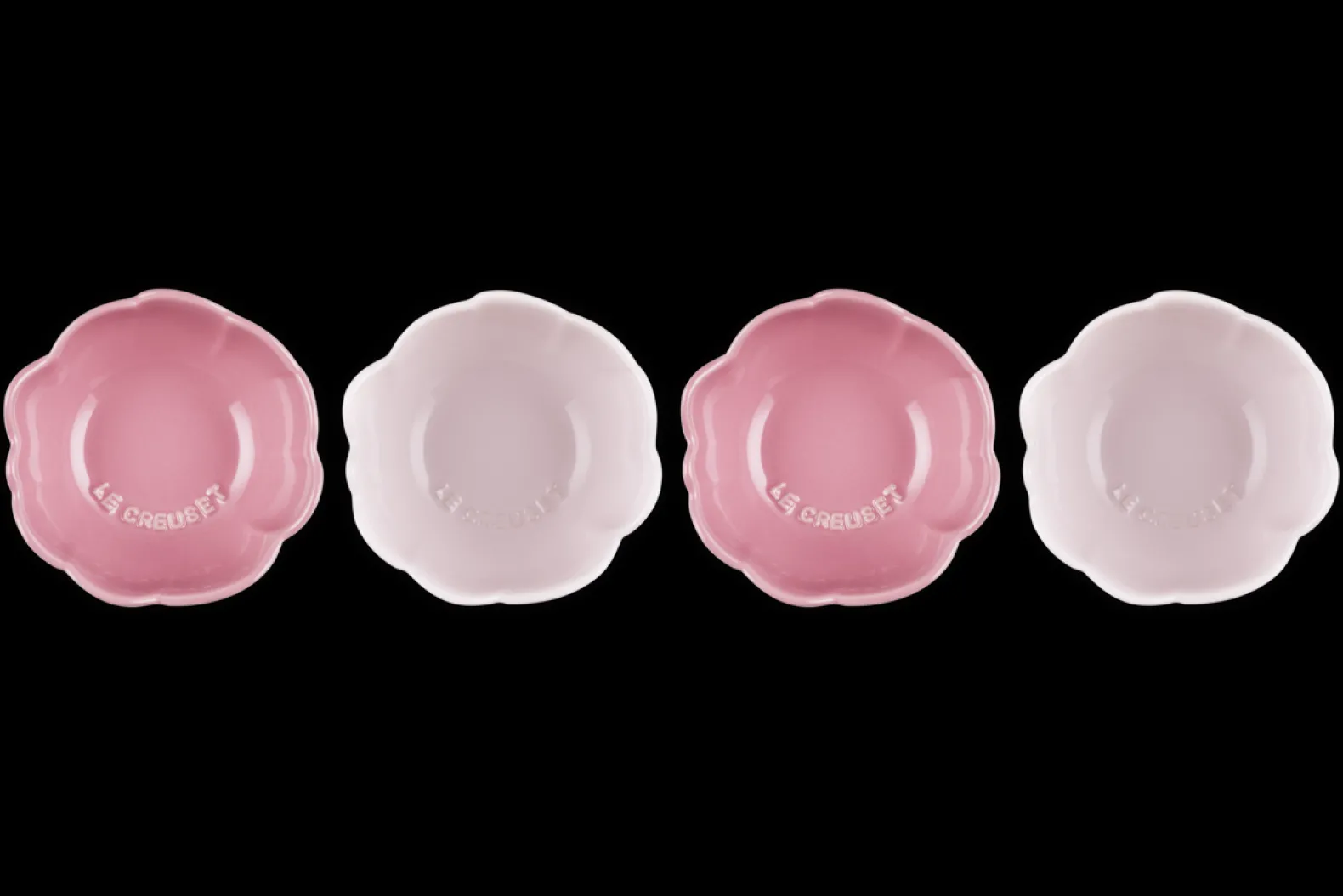 Stoneware Set of 4 Petal Bowls