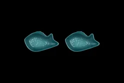 Stoneware Set of 2 Red Snapper Dishes