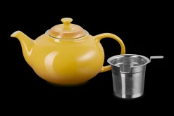 Stoneware Teapot with Stainless Steel Infuser