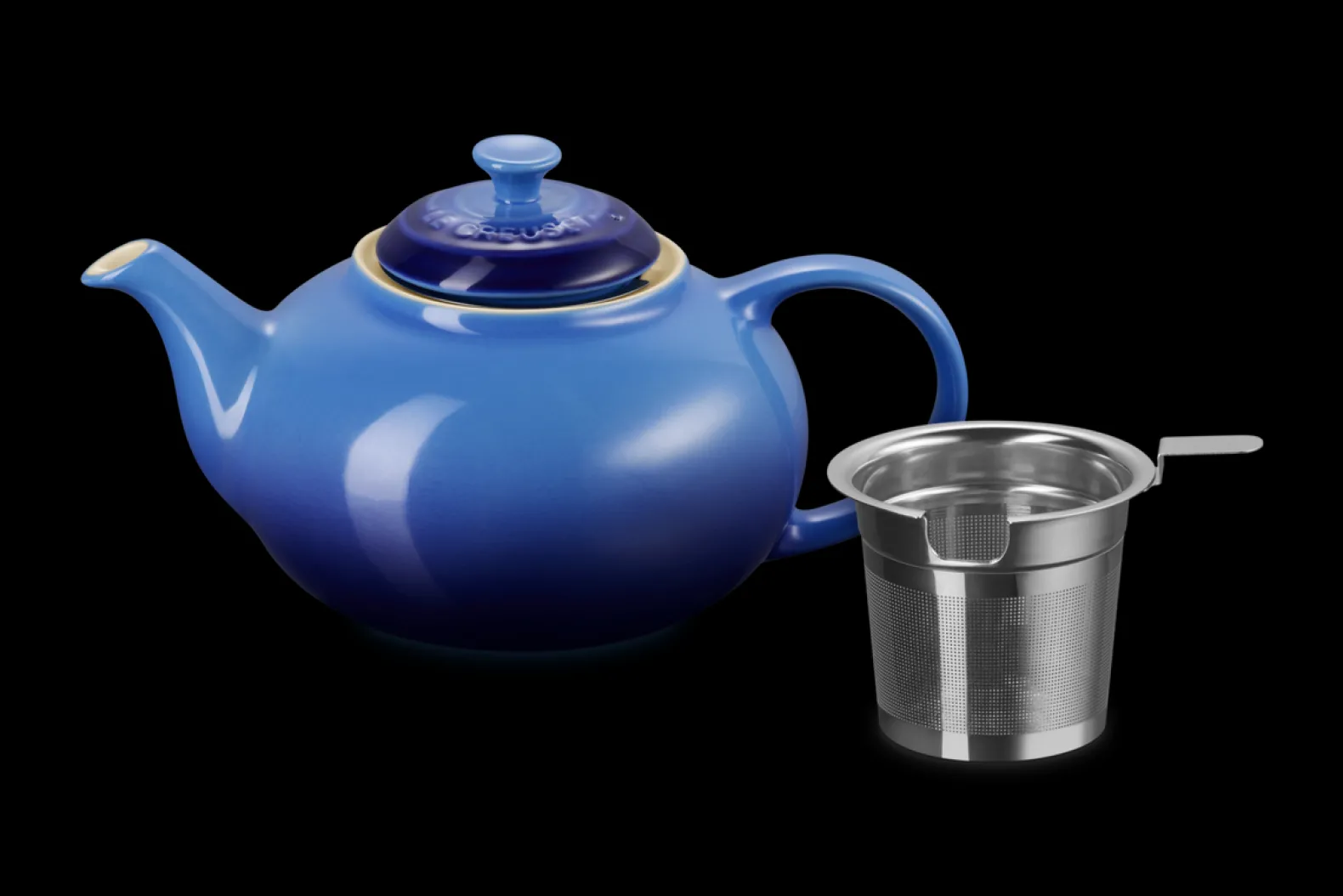 Stoneware Teapot with Stainless Steel Infuser
