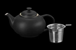 Stoneware Teapot with Stainless Steel Infuser