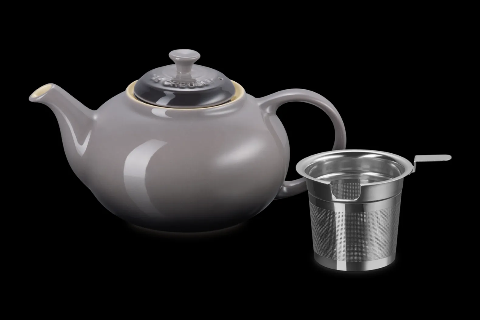 Stoneware Teapot with Stainless Steel Infuser