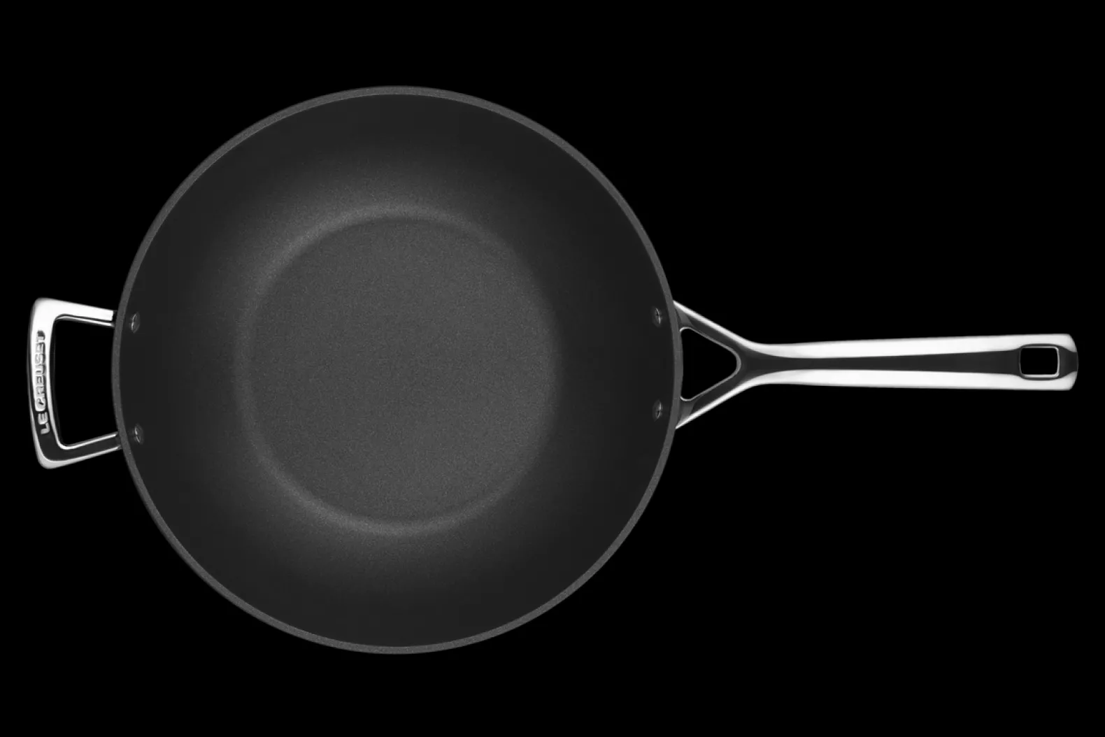 Toughened Non-Stick Stir-Fry Wok with Helper Handle