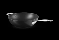 Toughened Non-Stick Stir-Fry Wok with Helper Handle