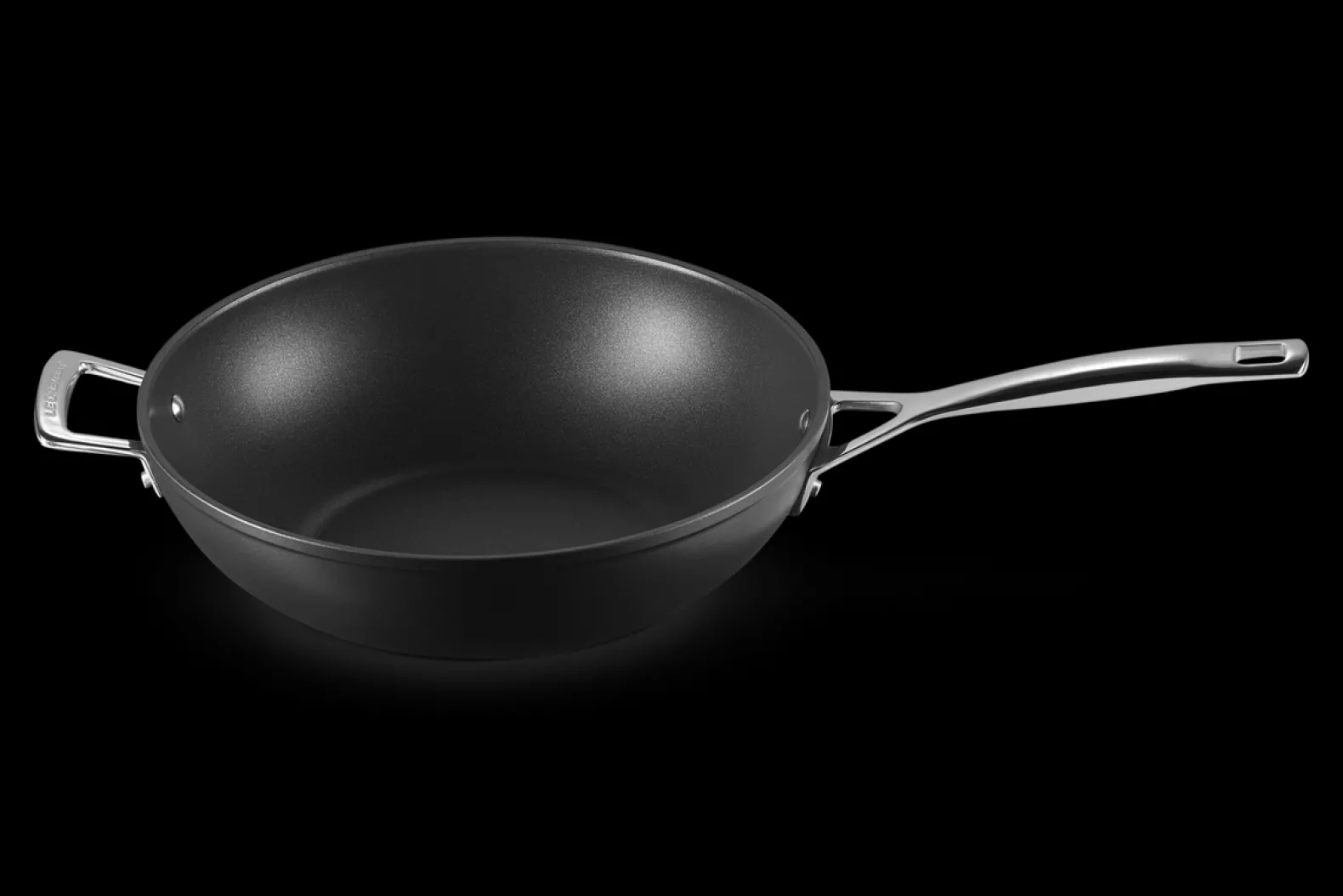 Toughened Non-Stick Stir-Fry Wok with Helper Handle