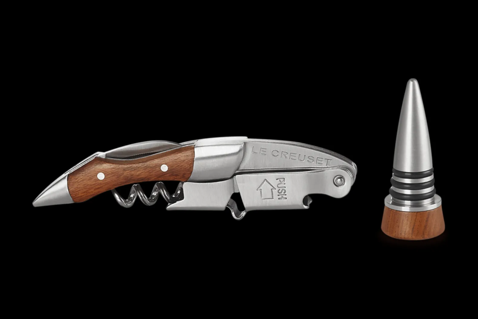 Waiter's Corkscrew with Wooden Handle and Stopper GS 190