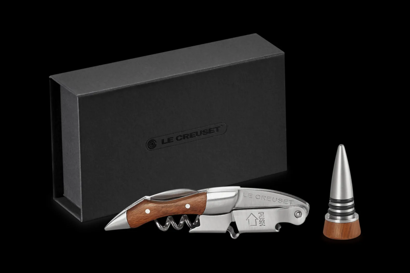 Waiter's Corkscrew with Wooden Handle and Stopper GS 190